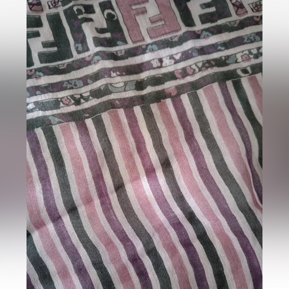 Fendi Silk Scarf Pink Purple - Picture 2 of 6